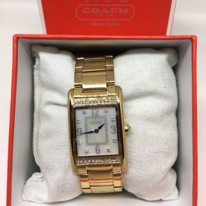 Coach Watch Gold Tone Crystal Bezel - image 1